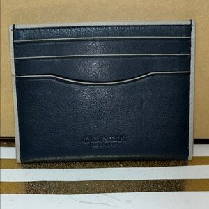Coach Men's Dark Leather Card Holder